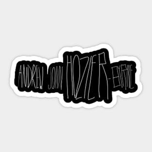 Hozier logo style full name (white type) Sticker